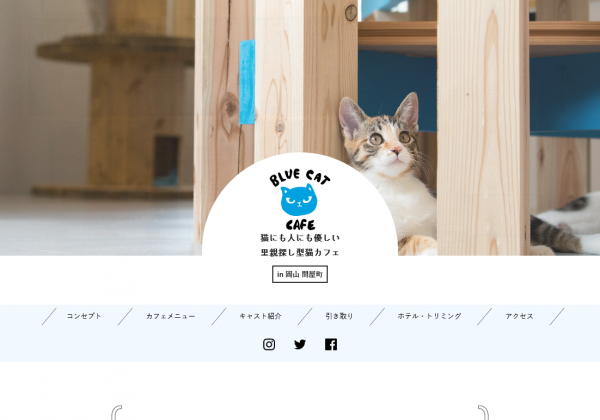 BLUE CAT CAFE様WEBサイト